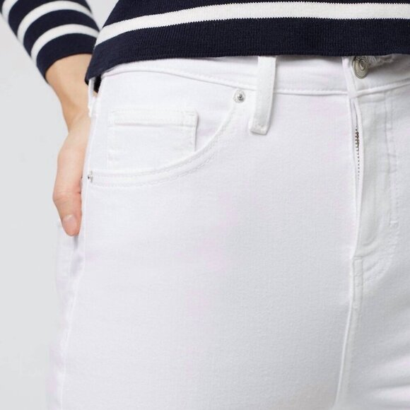 2/$30 Topshop Moto Jamie Jeans High Rise Skinny Cropped Stretch White W26 #9236 - Picture 4 of 12